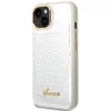 Чохол Guess Croco Collection для iPhone 14 | 13 Silver (GUHCP14SHGCRHS)