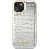 Чохол Guess Croco Collection для iPhone 14 | 13 Silver (GUHCP14SHGCRHS)
