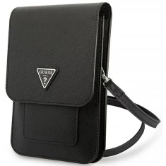 Сумка Guess Saffiano Triangle 17.5 х 11.5 х 2.5 cm Black (GUWBSATMBK)
