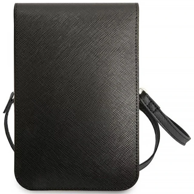 Сумка Guess Saffiano Triangle 17.5 х 11.5 х 2.5 cm Black (GUWBSATMBK)