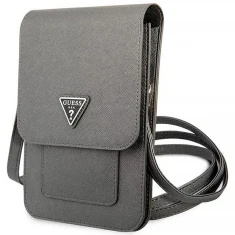 Сумка Guess Saffiano Triangle 17.5 х 11.5 х 2.5 cm Grey (GUWBSATMGR)