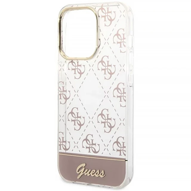 Чехол Guess 4G Pattern Script для iPhone 14 Pro Pink (GUHCP14LHG4MHP)