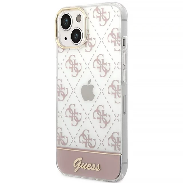 Чохол Guess 4G Pattern Script для iPhone 14 Plus Pink (GUHCP14MHG4MHP)