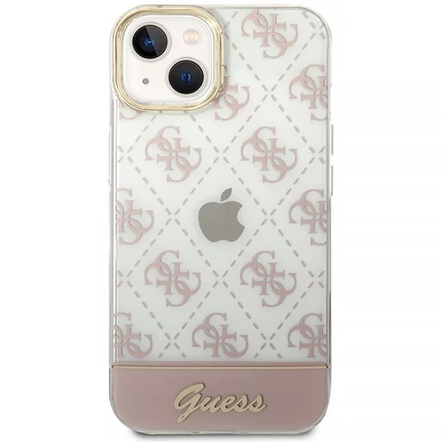 Чохол Guess 4G Pattern Script для iPhone 14 Plus Pink (GUHCP14MHG4MHP)