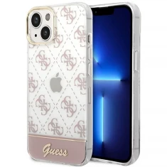 Чохол Guess 4G Pattern Script для iPhone 14 Plus Pink (GUHCP14MHG4MHP)