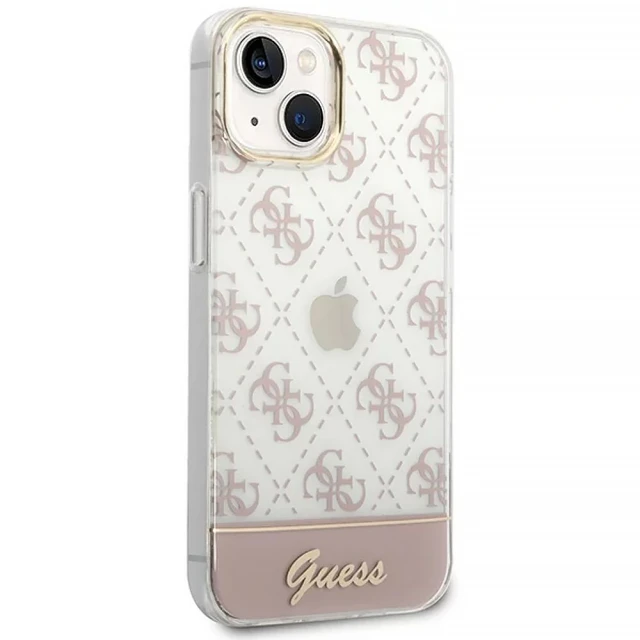Чохол Guess 4G Pattern Script для iPhone 14 Plus Pink (GUHCP14MHG4MHP)