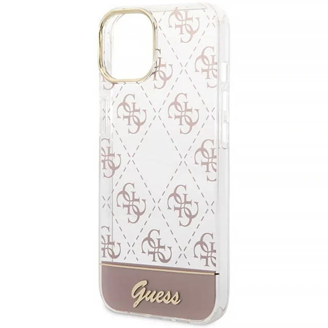 Чохол Guess 4G Pattern Script для iPhone 14 Plus Pink (GUHCP14MHG4MHP)