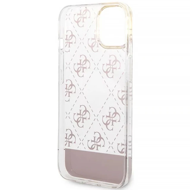 Чохол Guess 4G Pattern Script для iPhone 14 Plus Pink (GUHCP14MHG4MHP)
