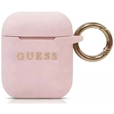 Чехол для наушников Guess Silicone Glitter для AirPods Pink (GUACCSILGLLP)