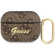 Чохол для навушників Guess 4G Script Metal Collection для AirPods Pro Brown (GUAP4GSMW)