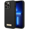 Чохол Guess Silicone Logo Plate для iPhone 14 Pro Max Black with MagSafe (GUHMP14XSBPLK)