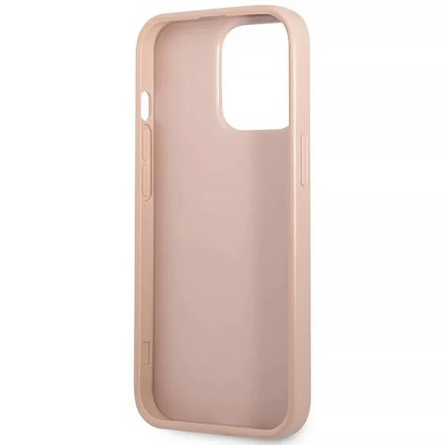 Чохол Guess Saffiano Triangle Logo Cardslot для iPhone 13 Pro Pink (GUHCP13LPSATPP)