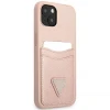 Чохол Guess Saffiano Triangle Logo Cardslot для iPhone 13 Pink (GUHCP13MPSATPP)