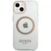 Чохол Guess Metal Outline для iPhone 13 Gold with MagSafe (GUHMP13MHTRMD)