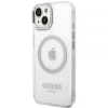 Чехол Guess Metal Outline для iPhone 14 Plus Silver with MagSafe (GUHMP14MHTRMS)