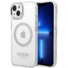 Чехол Guess Metal Outline для iPhone 14 Plus Silver with MagSafe (GUHMP14MHTRMS)