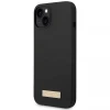 Чохол Guess Silicone Logo Plate для iPhone 14 Plus Black with MagSafe (GUHMP14MSBPLK)