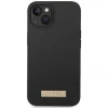Чохол Guess Silicone Logo Plate для iPhone 14 Plus Black with MagSafe (GUHMP14MSBPLK)