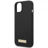 Чохол Guess Silicone Logo Plate для iPhone 14 Plus Black with MagSafe (GUHMP14MSBPLK)