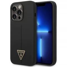 Чохол Guess Silicone Triangle для iPhone 14 Pro Max Black (GUHCP14XSLTGK)