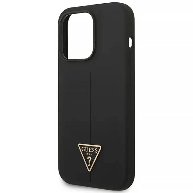 Чохол Guess Silicone Triangle для iPhone 14 Pro Max Black (GUHCP14XSLTGK)