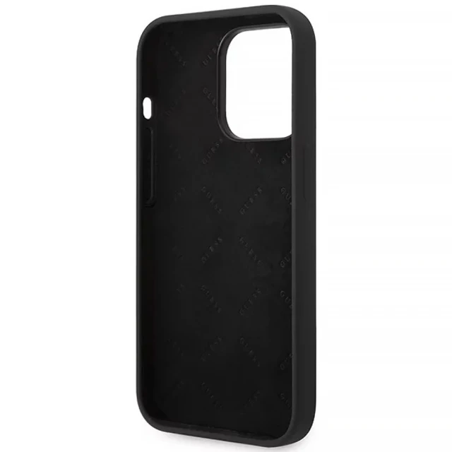 Чохол Guess Silicone Triangle для iPhone 14 Pro Max Black (GUHCP14XSLTGK)