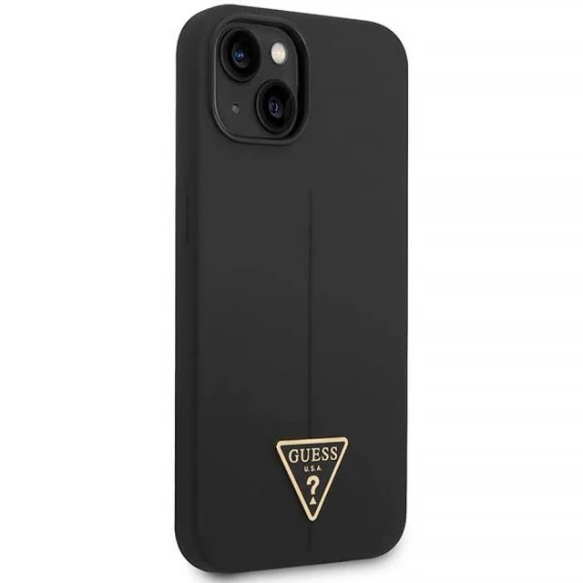 Чехол Guess Silicone Triangle для iPhone 14 | 13 Black (GUHCP14SSLTGK)