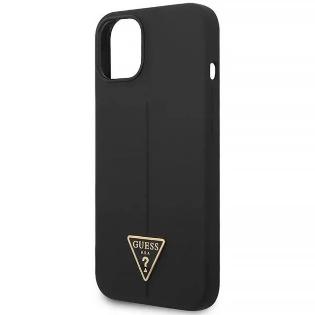 Чехол Guess Silicone Triangle для iPhone 14 | 13 Black (GUHCP14SSLTGK)