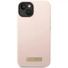 Чохол Guess Silicone Logo Plate для iPhone 14 Plus Pink with MagSafe (GUHMP14MSBPLP)