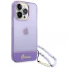 Чохол Guess Translucent Pearl Strap для iPhone 14 Pro Max Purple (GUHCP14XHGCOHU)