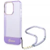 Чохол Guess Translucent Pearl Strap для iPhone 14 Pro Max Purple (GUHCP14XHGCOHU)
