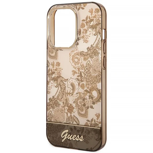 Чохол Guess Porcelain Collection для iPhone 14 Pro Max Ochre (GUHCP14XHGPLHC)