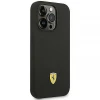 Чохол Ferrari Silicone Metal Logo для iPhone 14 Pro Black (FEHCP14LSIBBK)
