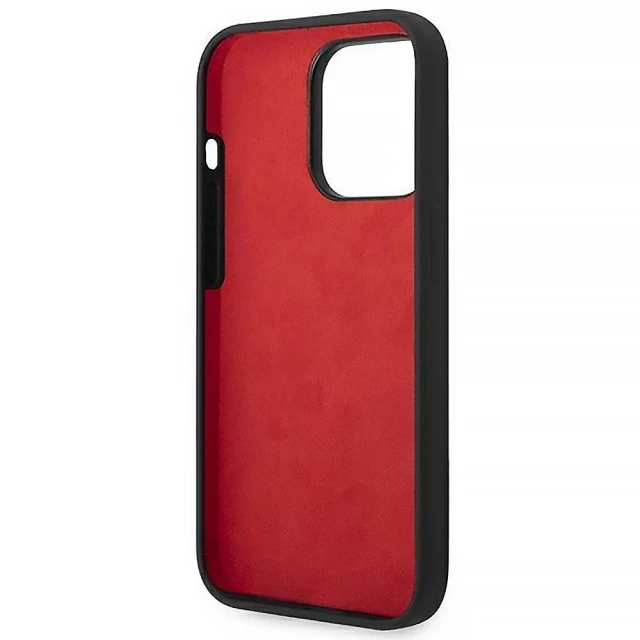 Чохол Ferrari Silicone Metal Logo для iPhone 14 Pro Black (FEHCP14LSIBBK)