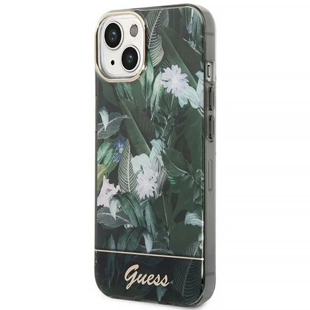 Чохол Guess Jungle Collection для iPhone 14 | 13 Green (GUHCP14SHGJGHA)