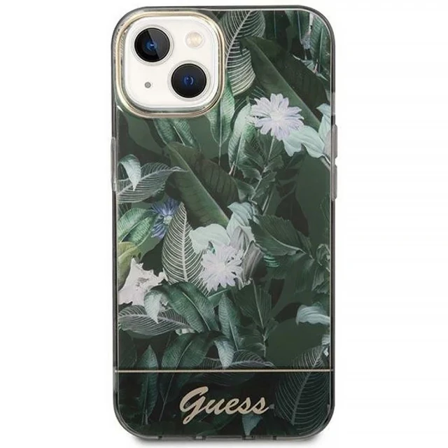 Чохол Guess Jungle Collection для iPhone 14 | 13 Green (GUHCP14SHGJGHA)