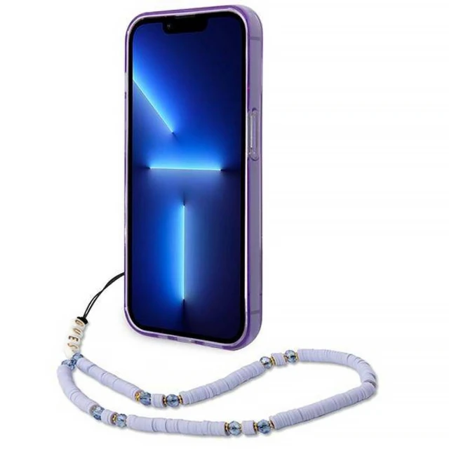 Чохол Guess Translucent Pearl Strap для iPhone 14 Pro Purple (GUHCP14LHGCOHU)