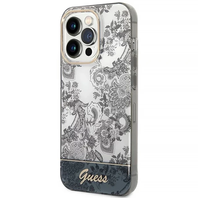 Чехол Guess Porcelain Collection для iPhone 14 Pro Grey (GUHCP14LHGPLHG)