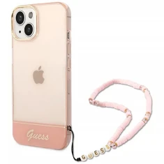Чохол Guess Translucent Pearl Strap для iPhone 14 Plus Pink (GUHCP14MHGCOHP)