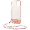 Чохол Guess Translucent Pearl Strap для iPhone 14 Plus Pink (GUHCP14MHGCOHP)