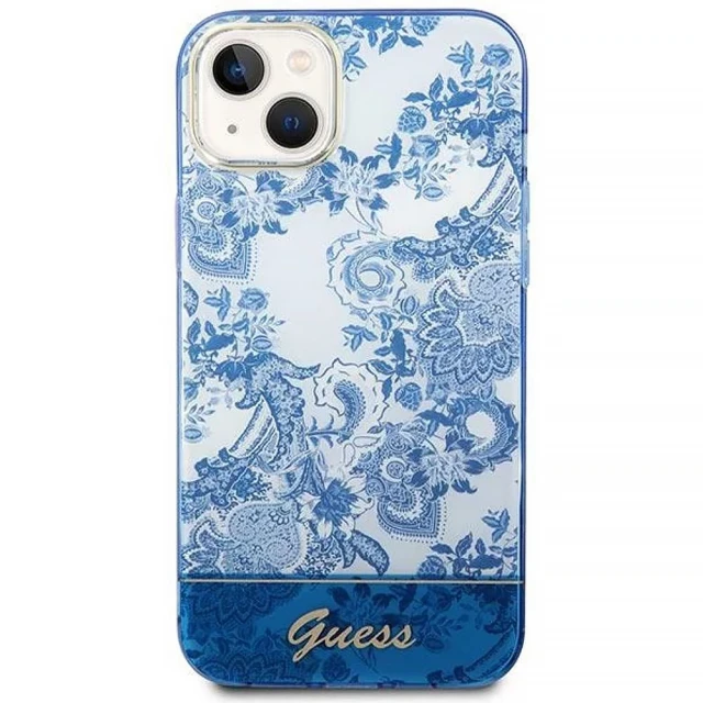 Чохол Guess Porcelain Collection для iPhone 14 Plus Blue (GUHCP14MHGPLHB)