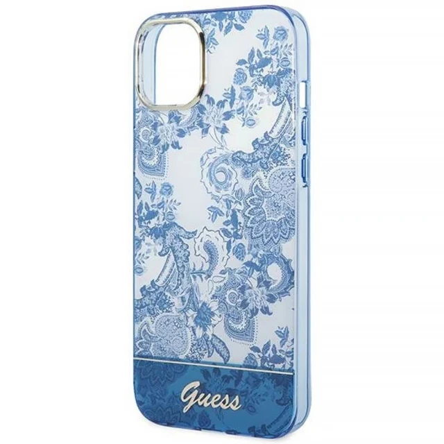 Чохол Guess Porcelain Collection для iPhone 14 Plus Blue (GUHCP14MHGPLHB)