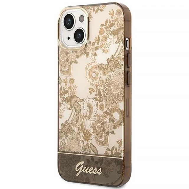 Чохол Guess Porcelain Collection для iPhone 14 Plus Ochre (GUHCP14MHGPLHC)