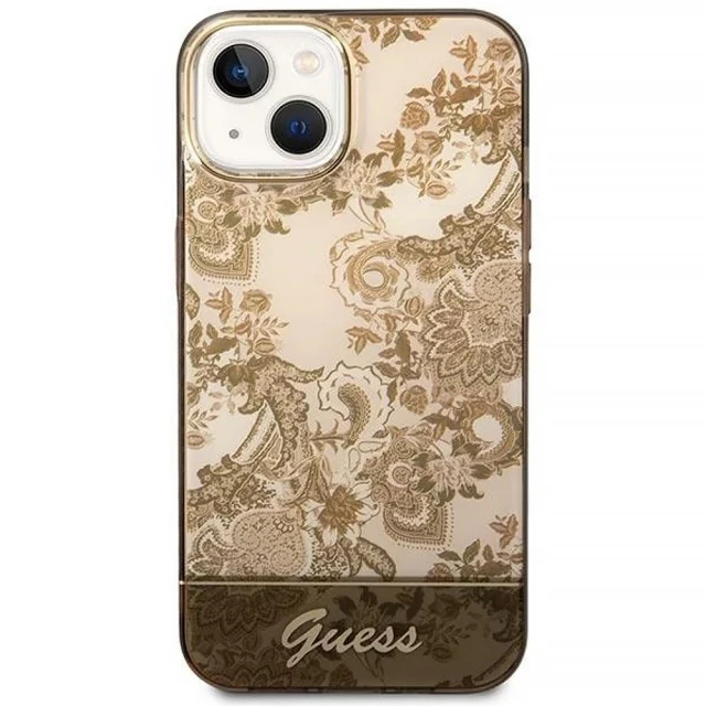Чохол Guess Porcelain Collection для iPhone 14 Plus Ochre (GUHCP14MHGPLHC)