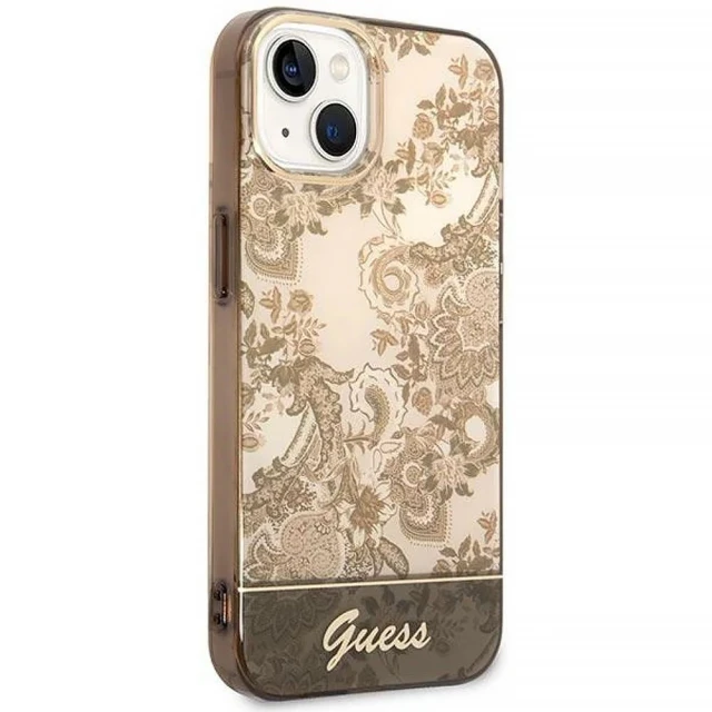 Чохол Guess Porcelain Collection для iPhone 14 Plus Ochre (GUHCP14MHGPLHC)