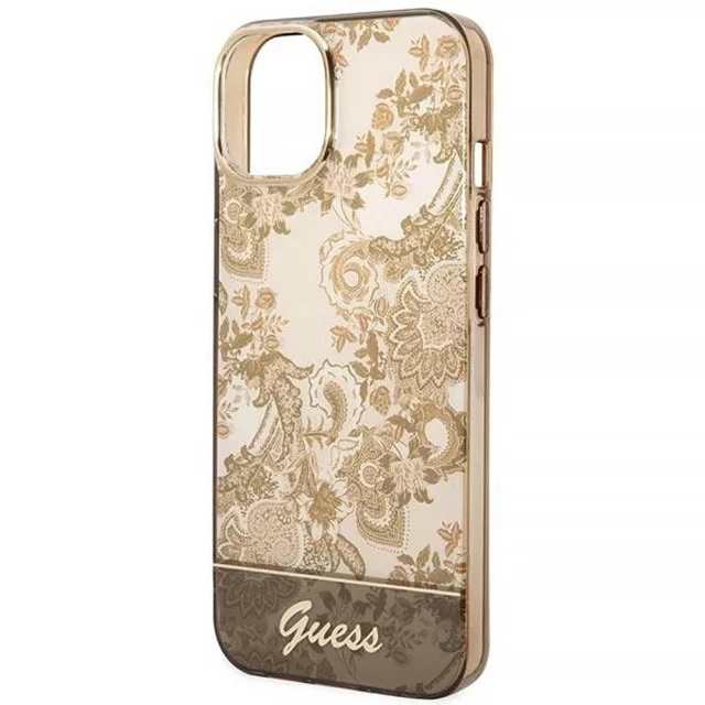 Чохол Guess Porcelain Collection для iPhone 14 Plus Ochre (GUHCP14MHGPLHC)