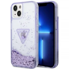 Чохол Guess Liquid Glitter Palm Collection для iPhone 14 Plus Purple (GUHCP14MLFCTPU)