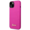 Чохол Guess Silicone Vintage Gold Logo для iPhone 14 Plus Fuchsia (GUHCP14MSLSMF)