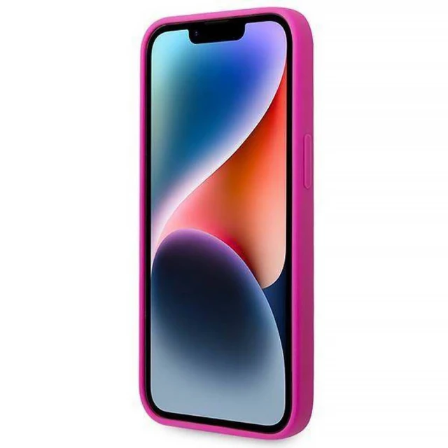 Чохол Guess Silicone Vintage Gold Logo для iPhone 14 Plus Fuchsia (GUHCP14MSLSMF)