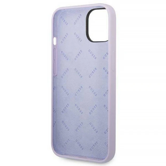 Чохол Guess Silicone Vintage Gold Logo для iPhone 14 Plus Purple (GUHCP14MSLSMU)